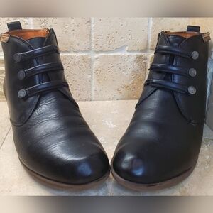 PIKOLINOS Rotterdam Black Leather Ankle Boots Size 7.5 US/38 EU